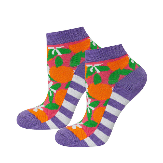 Colorful women's socks SOXO funny oranges