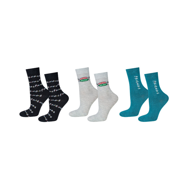 Set of 3x SOXO women's socks | happy socks | for a fan of the series Friends | gift | colors