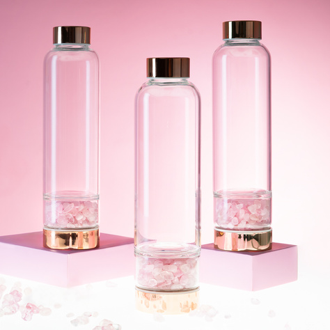 Rose Quartz Water Bottle 450mL 