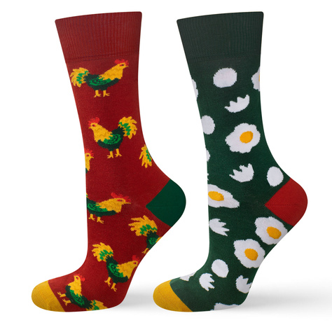 Men's colorful SOXO GOOD STUFF socks hen