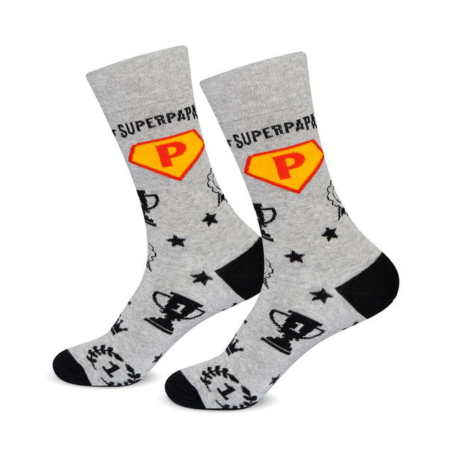 Zestaw Skarpetki Super Papa + Kubek + Brelok