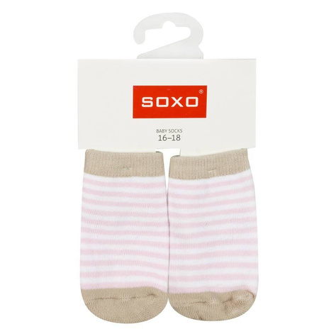 SOXO Infant striped socks with ABS