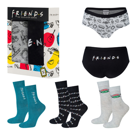 Set 2x SOXO Friends women's panties and 3x Friends women's socks | gift for her