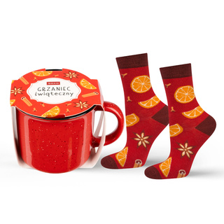Gift Set Christmas Mulled Wine Socks + Mug