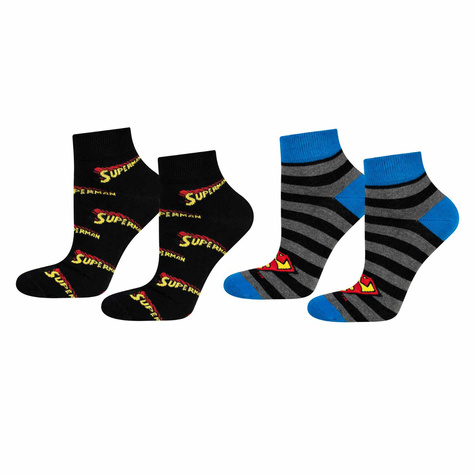 Set of 2x Colorful men's socks SOXO Superman DC COMICS cotton for a gift 