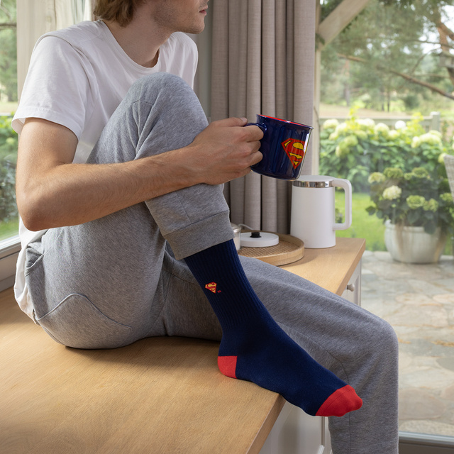 Set Superman Socks + Mug + Keychain