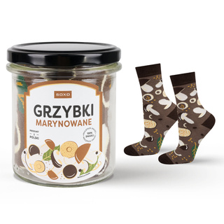 Pickled Mushrooms Socks in a Jar