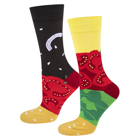 Set of 2x Colorful SOXO Hamburger socks included and beer