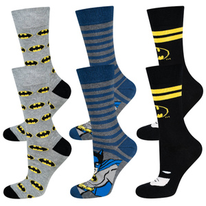 Set of 3x SOXO GOOD STUFF Batman DC Comics socks