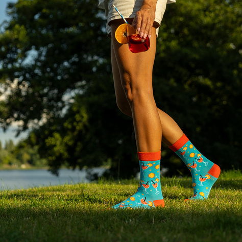 Women's SOXO GOOD STUFF socks with Aperitif  in a bottle