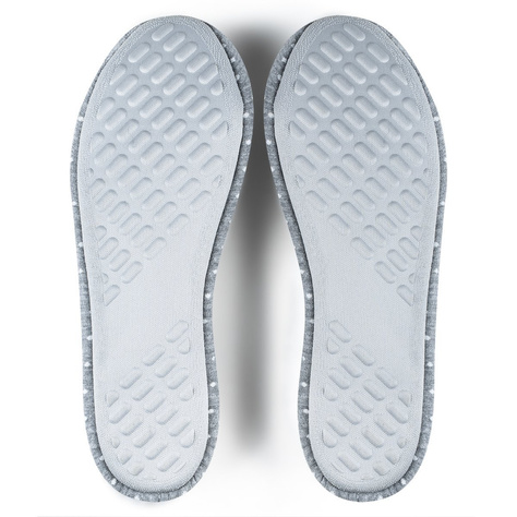 Gray SOXO gray women's slippers with a cotton diamond with a hard TPR sole