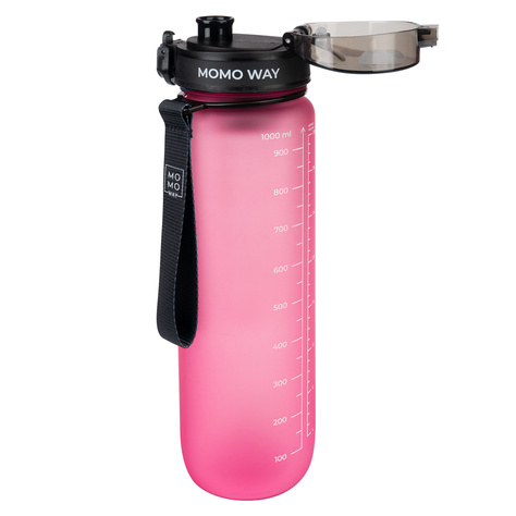 MOMO WAY Water bottle dark pink | ideal for travel | BPA free | Tritan