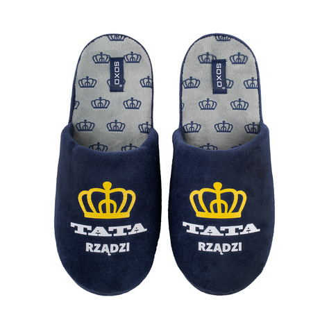 Men's slippers SOXO with the inscription in a giftbox