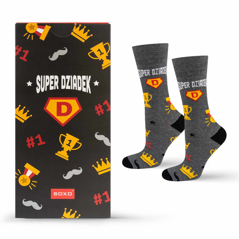 SOXO Super Grandpa Men's Socks