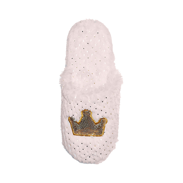 Women's slippers SOXO fluffy with a hard TPR sole