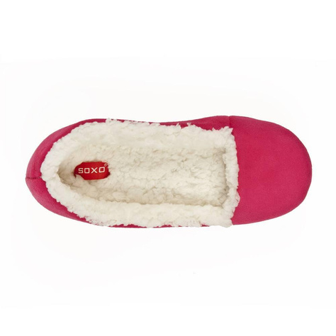 Women's fuchsia ballerina slippers SOXO with a soft sole