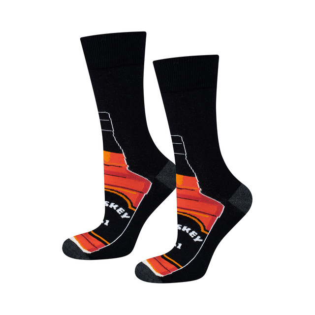 Set of 3x Colorful men's socks SOXO GOOD STUFF Whiskey for a gift