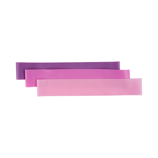 Set of 3x Soxo pink resistance bands for exercise