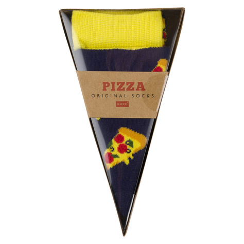 Men's and women's colorful SOXO pizza socks in a box | gift for a man | gift for woman