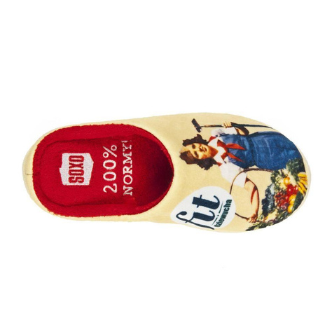 Colorful SOXO women's slippers with the Polish inscriptions and a hard TPR sole