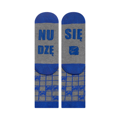 Men's long SOXO socks with funny polish inscriptions cotton