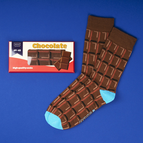 Men's Socks SOXO | Hamburger in a box | Chocolate bar | Funny gift for him