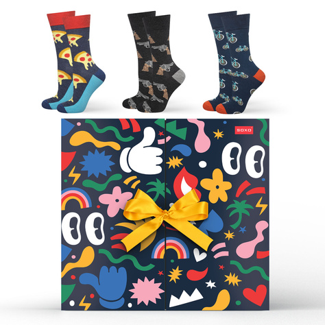 Gift box colorful socks Set of 12x men's and women's SOXO