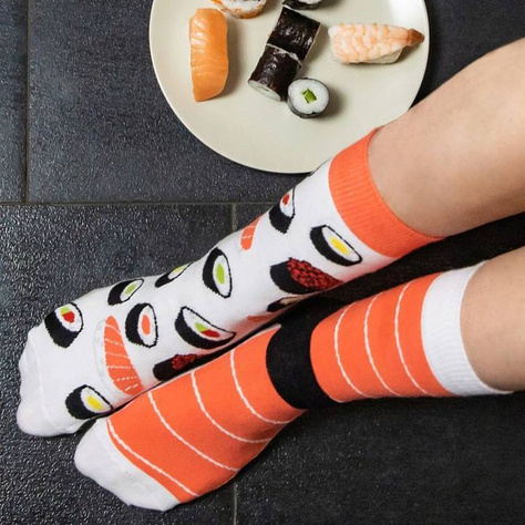 Set of 3x Colorful SOXO women's socks mismatched Pizza gift