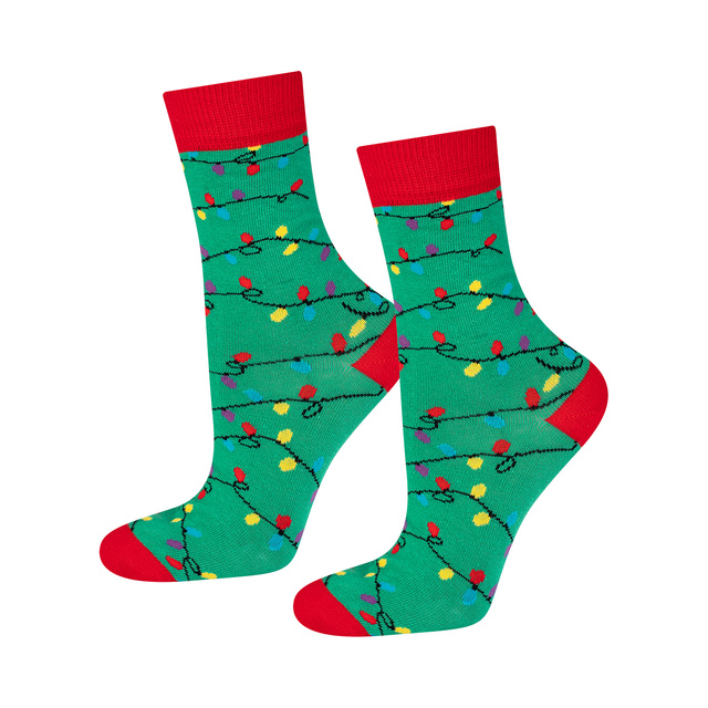 Set 4x Colorful women's socks SOXO GOOD STUFF merry Christmas gift cotton socks