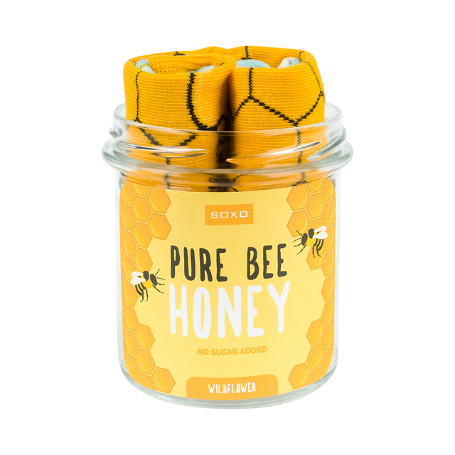 Pure Bee Honey Socks in a Jar