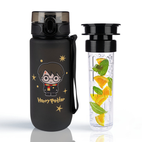 Water bottle 0.6L black | durable and practical | Harry Potter