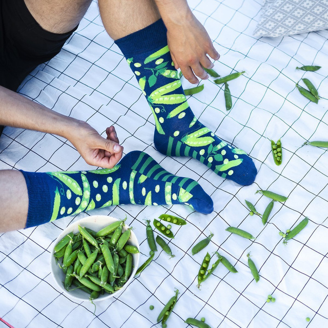 Green Peas Socks in a Can