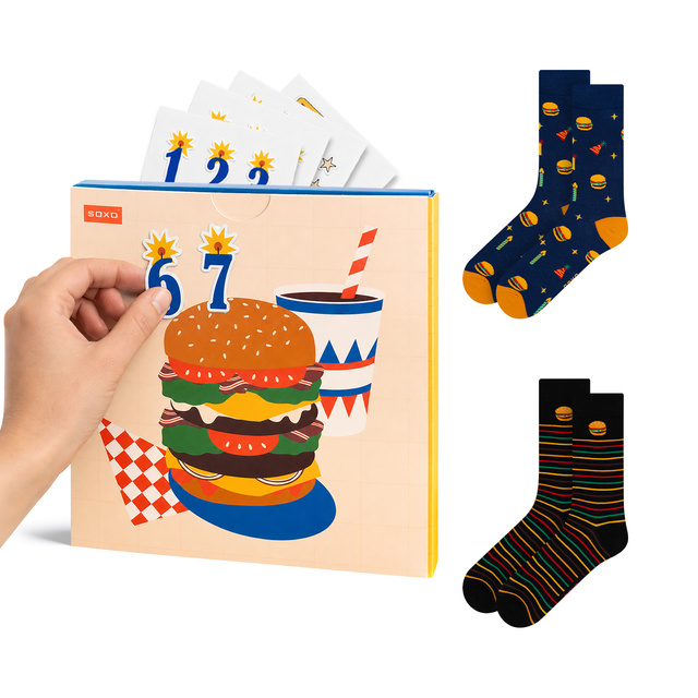 Birthday Socks Burger 2-pack