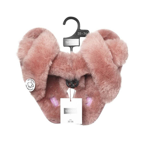 Women's slippers SOXO sheepskin slippers pink