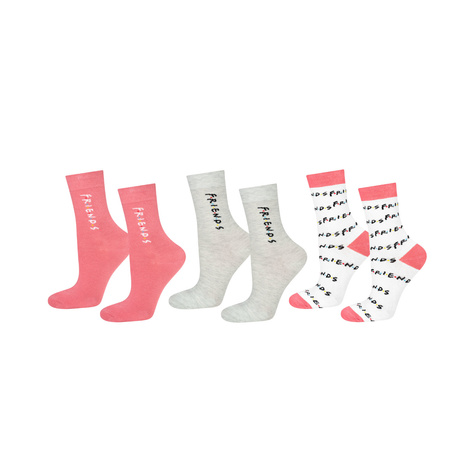Set of 3x SOXO women's socks | happy socks | for a fan of the series Friends | gift | colors