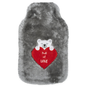 Gray hot water bottle SOXO full of love heater