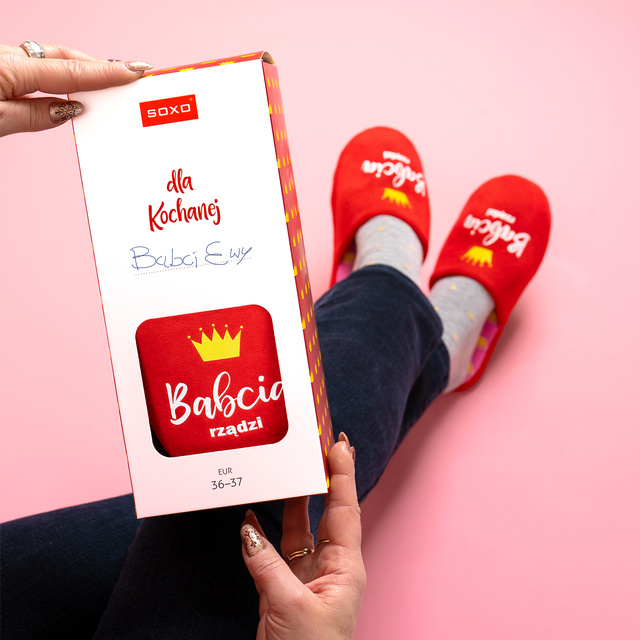 Kapcie Damskie Babcia Rządzi