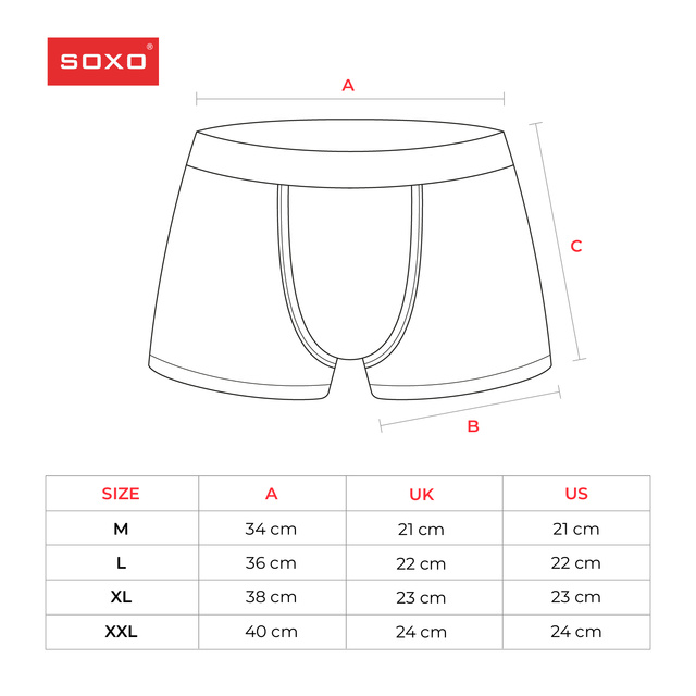 Set of 2x SOXO gift boxers for Him cotton