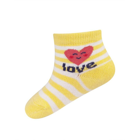 Set of 6x SOXO white baby socks with ABS inscriptions