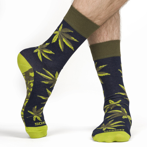 Set of 2x Men's Socks SOXO | Boy's Day | Marijuana in a jar | Classic Wheat beer in a can | as a gift for Him