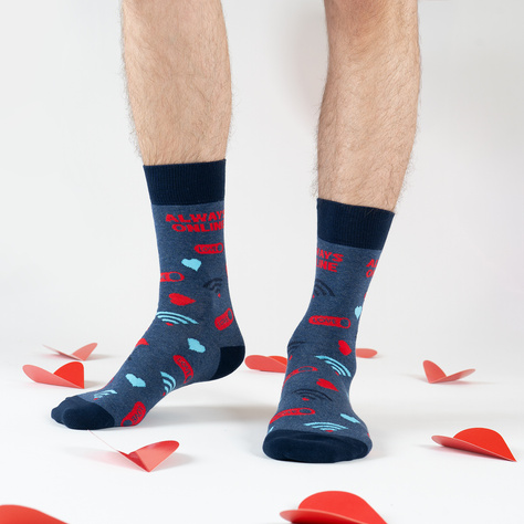 Men's Colorful Socks SOXO Wi-fi - 2 pairs