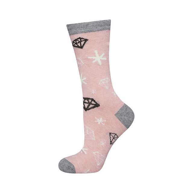 Children's socks Pink SOXO GOOD STUFF diamonds