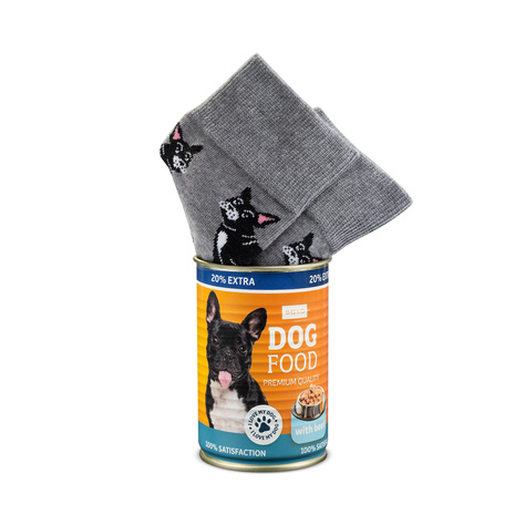 Skarpetki męskie damskie SOXO buldog w puszce 