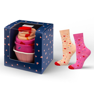 SOXO cupcake pink women's socks in a pack - 2 Pairs