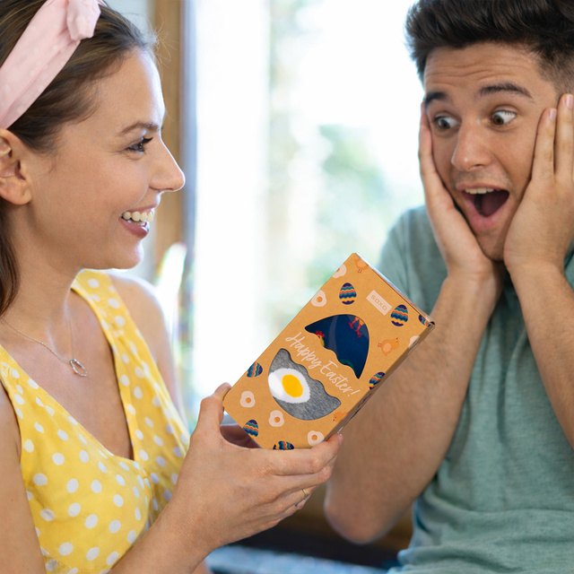 SOXO men's egg and rooster socks in a pack - 2 pairs