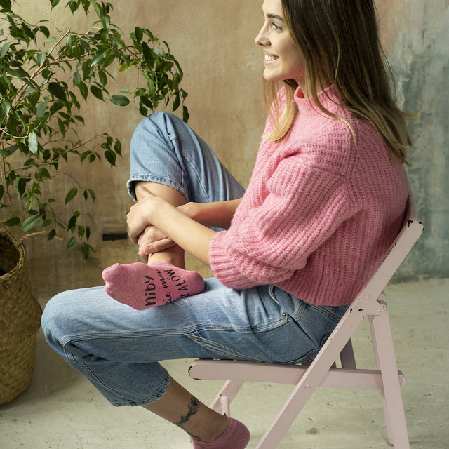 Text Ankle Socks