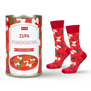 Tomato Soup Socks in a Can
