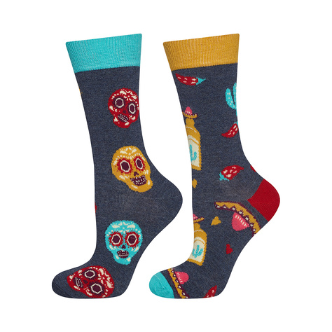 Set of 4x Colorful SOXO women's socks mismatched funny gift