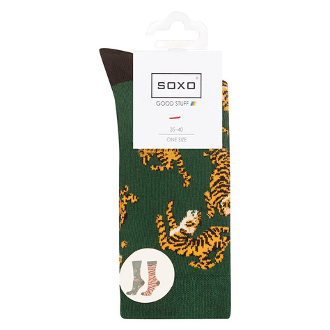 Set of 4x Colorful SOXO women's socks mismatched funny gift