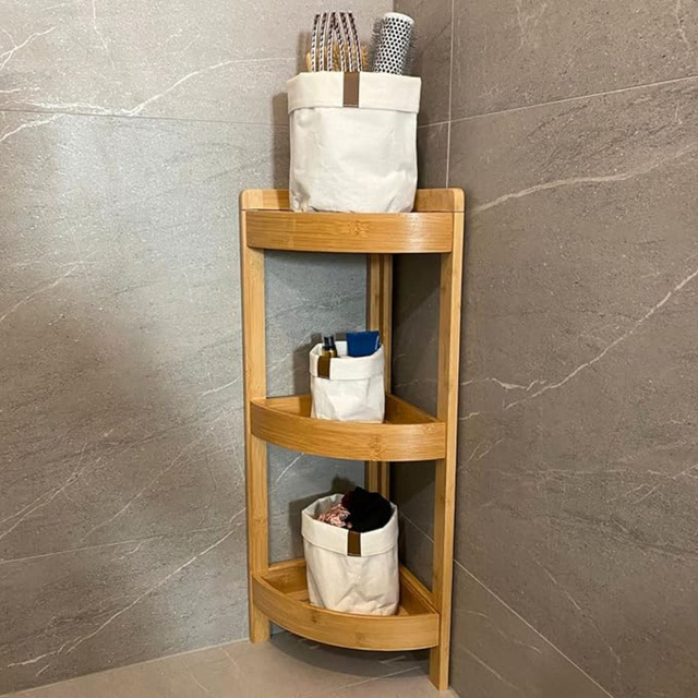 Bathroom Baskets Beige 3-Pack